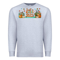 Heather Grey just a girl who loves fall libbey glass Premium Sweatshirt - BundleAndBundleShop