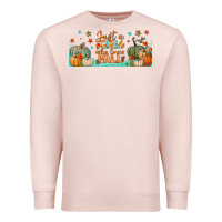 Pale Pink just a girl who loves fall libbey glass Premium Sweatshirt - BundleAndBundleShop