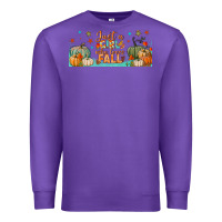Purple just a girl who loves fall libbey glass Premium Sweatshirt - BundleAndBundleShop