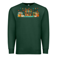 Sports Green just a girl who loves fall libbey glass Premium Sweatshirt - BundleAndBundleShop