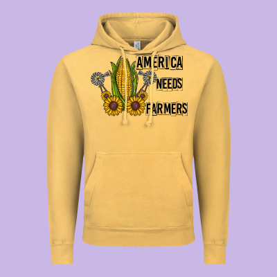 America Needs Farmers Vintage Hoodie Designed By Cowhidedigitalart
