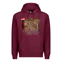 Burgundy Merry Christmas Hairdresser Premium Hoodie - Bettercallsaul