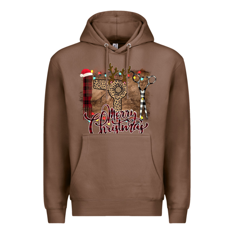 Merry Christmas Hairdresser Premium Hoodie by Bettercallsaul | Teevron