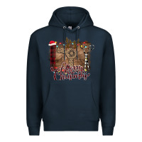 Navy Merry Christmas Hairdresser Premium Hoodie - Bettercallsaul