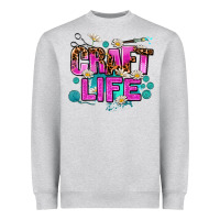 Heather Grey craft life Heavyweight Sweatshirt - AdoDesignShop