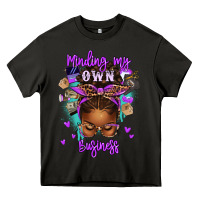 Asphalt minding my own business afro messy bun Heavy Core Tee - texasbilliewilder