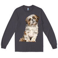 Smoke Shih Tzu Dog Long Sleeve Tee - LillyAllenDesigns