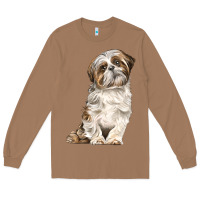 Toasted Coconut Shih Tzu Dog Long Sleeve Tee - LillyAllenDesigns