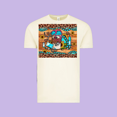 Western Gemstone Sunflower Nurse Vintage Tee Designed By Jahusdesignshop