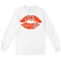 White basketball lips Long Sleeve Tee - AdoDesignShop