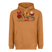 Meerkat Peace Love Wine Heavyweight Hoodie - BundleAndBundleShop