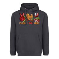 Smoke Peace Love Wine Heavyweight Hoodie - BundleAndBundleShop