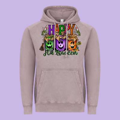 Happy Halloween Jar Vintage Hoodie Designed By Racoondesign