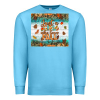Ocean Blue Just A Girl Who Loves Fall Tumbler Premium Sweatshirt - BundleAndBundleShop