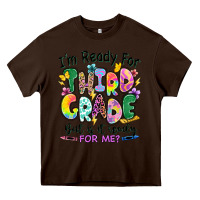 Chocolate Brown I'm ready for third grade but is it ready for me Heavy Core Tee - RanaPortraitStore