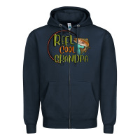 Navy reel cool  grandpa Zipper Hoodie - MaliasSmallBusiness