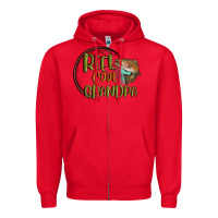 Red reel cool  grandpa Zipper Hoodie - MaliasSmallBusiness