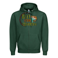Sports Green reel cool  grandpa Zipper Hoodie - MaliasSmallBusiness
