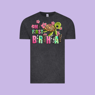 Mu First Birthday Vintage Tee Designed By Adodesignshop