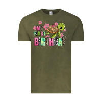 Vintage Olive mu first birthday Vintage Tee - AdoDesignShop