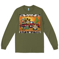 Army Green western gnome truck Long Sleeve Tee - BarkalooDesign