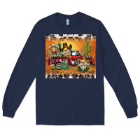 Navy western gnome truck Long Sleeve Tee - BarkalooDesign