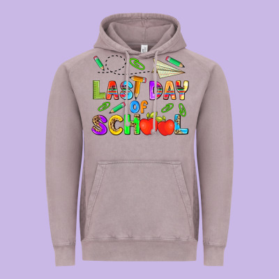 Last Day Of School Vintage Hoodie Designed By Hra Design Shop