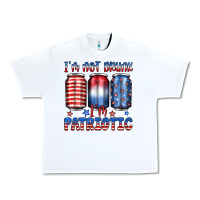 White i'm not drunk i'm patriotic Urban Heavy Tee - JahusDesignShop