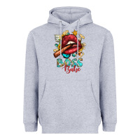 Western Boss Babe Cigar Lip Heavyweight Hoodie | Teevron