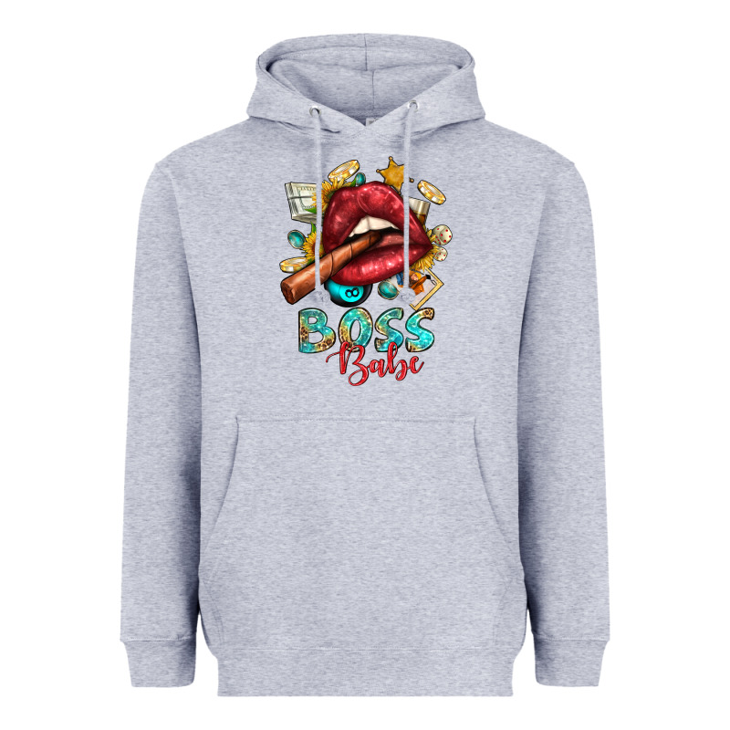 Western Boss Babe Cigar Lip Heavyweight Hoodie by BundleAndBundleShop | Teevron