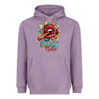 Lavender Western Boss Babe Cigar Lip Heavyweight Hoodie - BundleAndBundleShop
