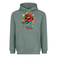 Sage Western Boss Babe Cigar Lip Heavyweight Hoodie - BundleAndBundleShop