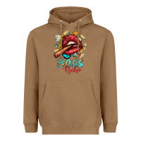 Toasted Coconut Western Boss Babe Cigar Lip Heavyweight Hoodie - BundleAndBundleShop