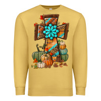 Antique Gold fall cross Premium Sweatshirt - BundleAndBundleShop