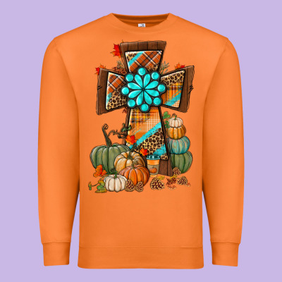 Fall Cross Premium Sweatshirt Designed By Bundleandbundleshop
