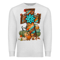 Oatmeal Heather fall cross Premium Sweatshirt - BundleAndBundleShop