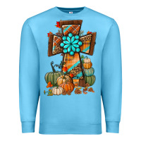 Ocean Blue fall cross Premium Sweatshirt - BundleAndBundleShop