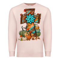 Pale Pink fall cross Premium Sweatshirt - BundleAndBundleShop