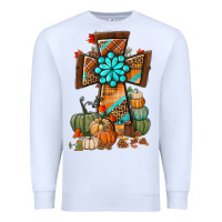 White fall cross Premium Sweatshirt - BundleAndBundleShop