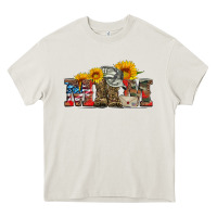 Cream mom boots hat and sunflower Heavy Core Tee - Artiststas