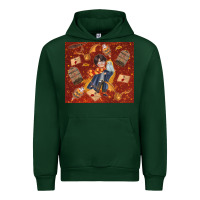 Forest Green wizard boy with magic items Urban Hoodie - TumblerDesignByShophia