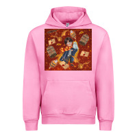 Fuchsia Pink wizard boy with magic items Urban Hoodie - TumblerDesignByShophia
