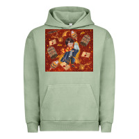 Pigment Oil Green wizard boy with magic items Urban Hoodie - TumblerDesignByShophia