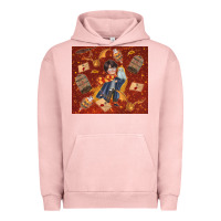 Pigment Salmon wizard boy with magic items Urban Hoodie - TumblerDesignByShophia