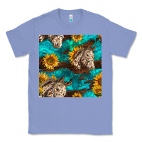 Colony Blue appaloosa horses and sunflowers seamless pattern Classic Tee - BundleAndBundleShop