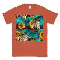 Copper appaloosa horses and sunflowers seamless pattern Classic Tee - BundleAndBundleShop