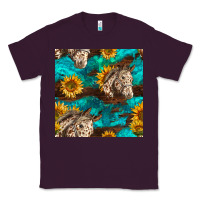 Plum appaloosa horses and sunflowers seamless pattern Classic Tee - BundleAndBundleShop
