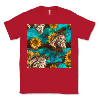 Red appaloosa horses and sunflowers seamless pattern Classic Tee - BundleAndBundleShop