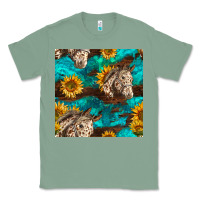 Sage appaloosa horses and sunflowers seamless pattern Classic Tee - BundleAndBundleShop