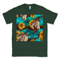 Sports Green appaloosa horses and sunflowers seamless pattern Classic Tee - BundleAndBundleShop
